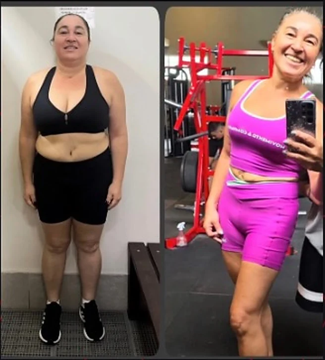 Transformação de aluna: antes e depois